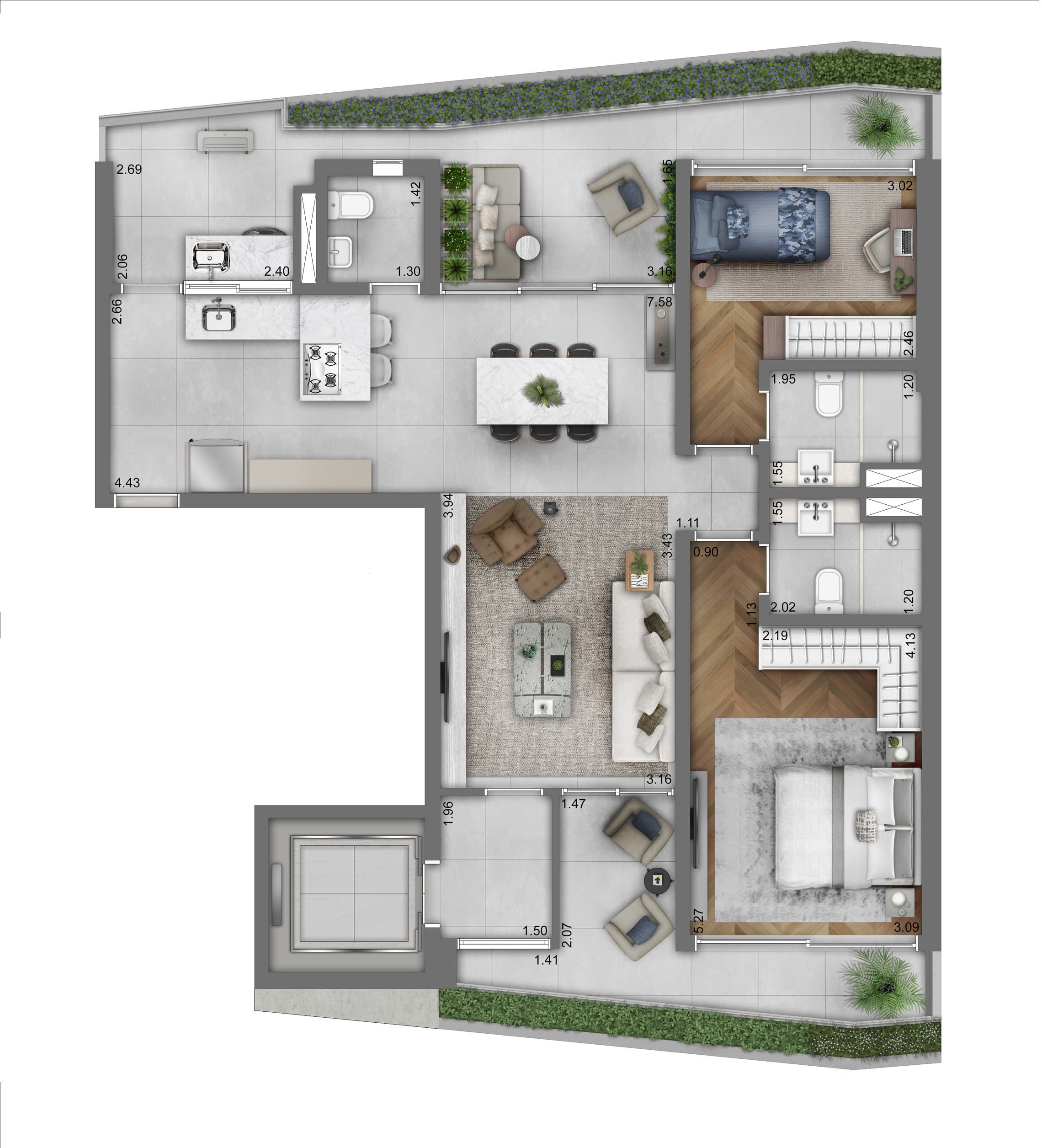 Planta 1 — Funchal 641 Residence