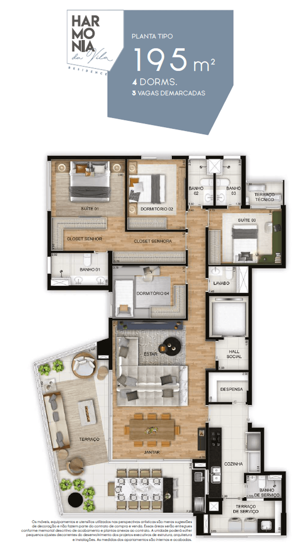 Planta 1 — Harmonia da Vila - Residencial