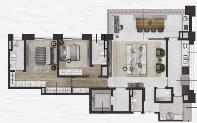 Planta 3 — Praça Lindenberg Macurapé