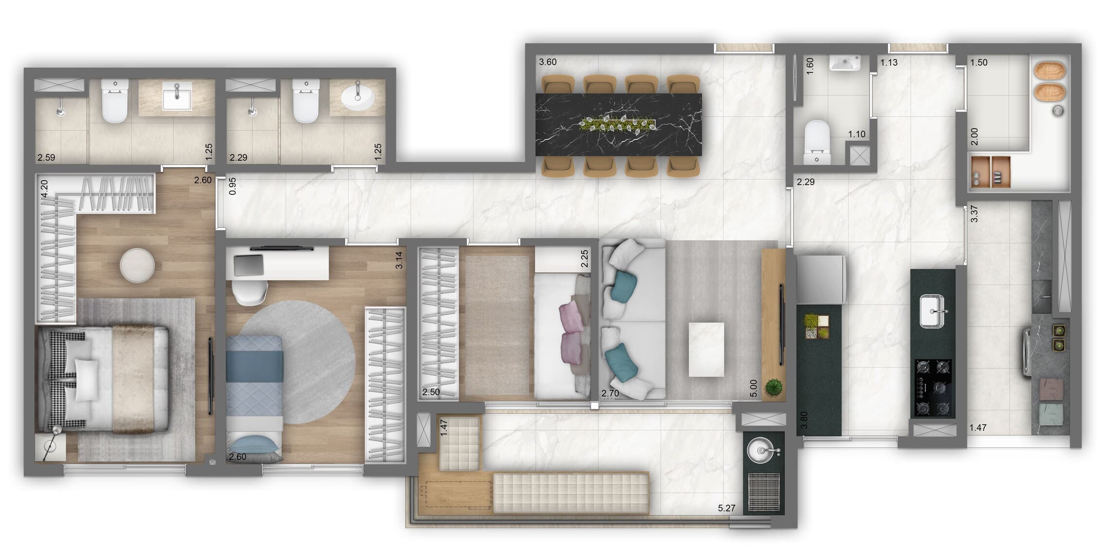 Planta 2 — Living One