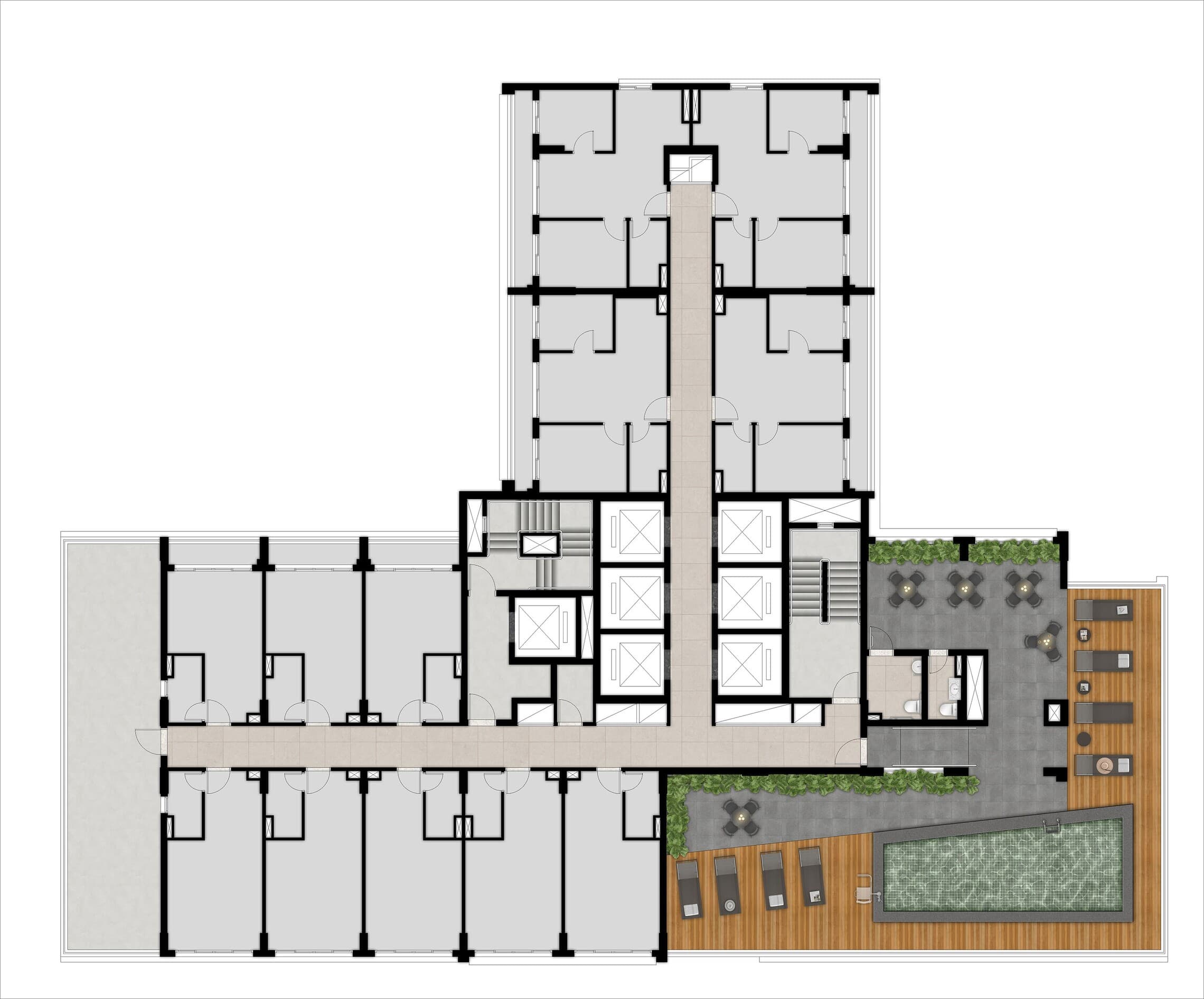 Planta 4 — Torre Bela Vista - Residencial