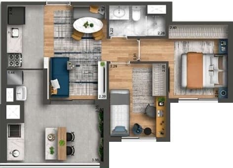 Planta 3 — Smart Home Nova Klabin