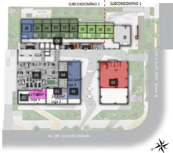 Planta 1 — Zip Brooklin - Residencial
