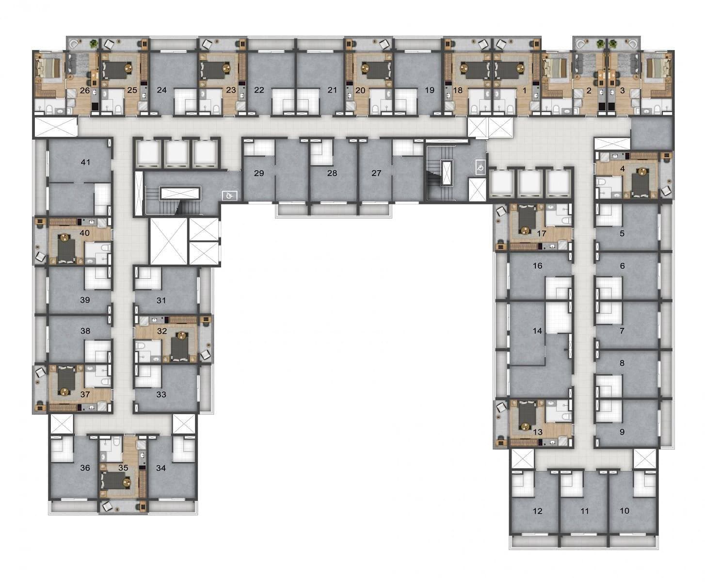 Planta 6 — Zip Brooklin - Residencial