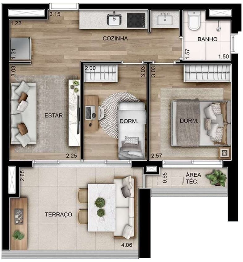 Planta 3 — Ária Higienópolis - Residencial