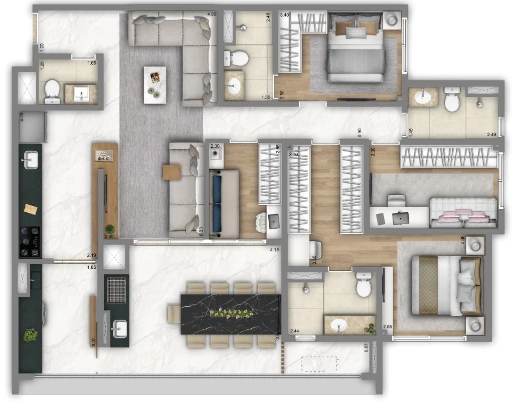 Planta 6 — Living Unique Freguesia do Ó