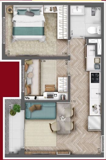 Planta 4 — Today Perdizes - Residencial
