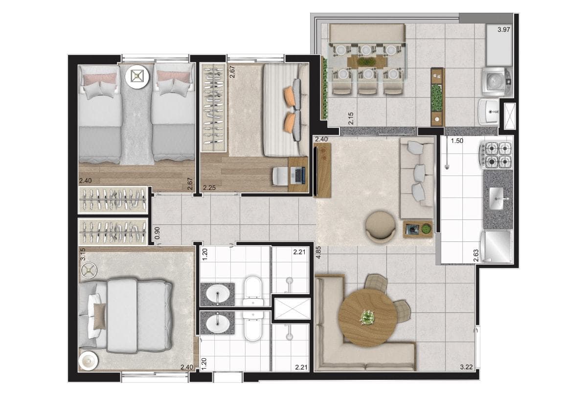 Planta 3 — Viva Benx Cambuci Clube 2