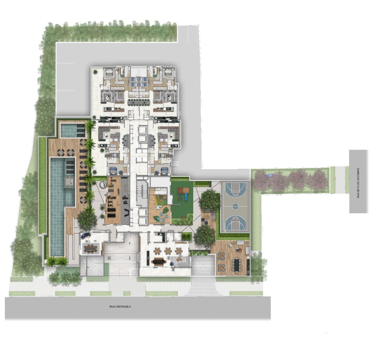 Planta 1 — Living Villaggio Tatuapé Pienza