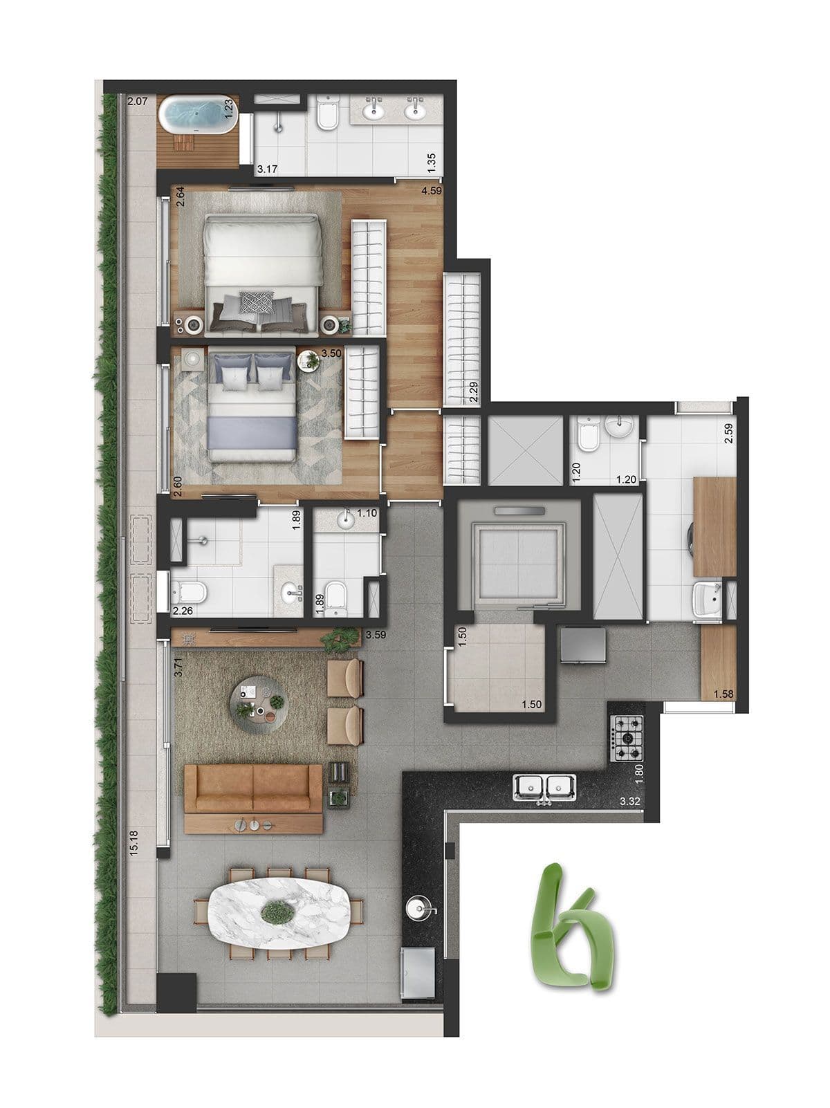 Planta 6 — Vinci Moema - Residencial