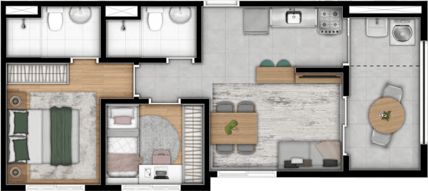Planta 3 — Estação Giovanni Gronchi - Residencial