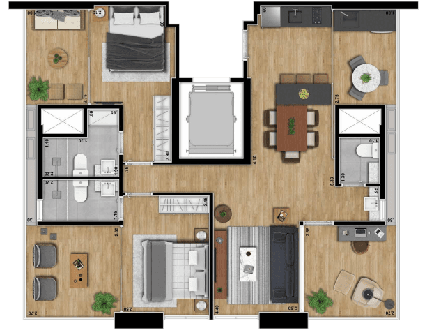 Planta 4 — HUB Pinheiros - Residencial
