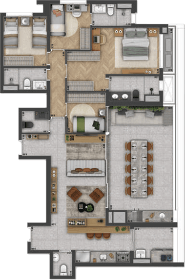 Planta 1 — Haus Mitre Reserva Vila Mariana - Residencial