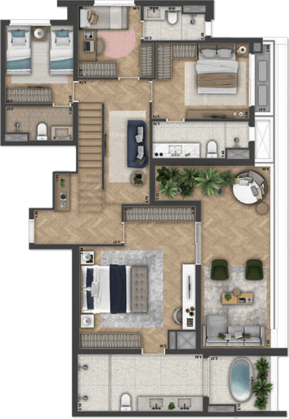 Planta 3 — Haus Mitre Reserva Vila Mariana - Residencial