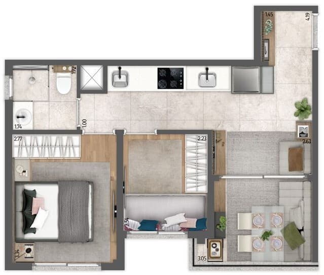 Planta 2 — Today Joaquim Távora - Residencial