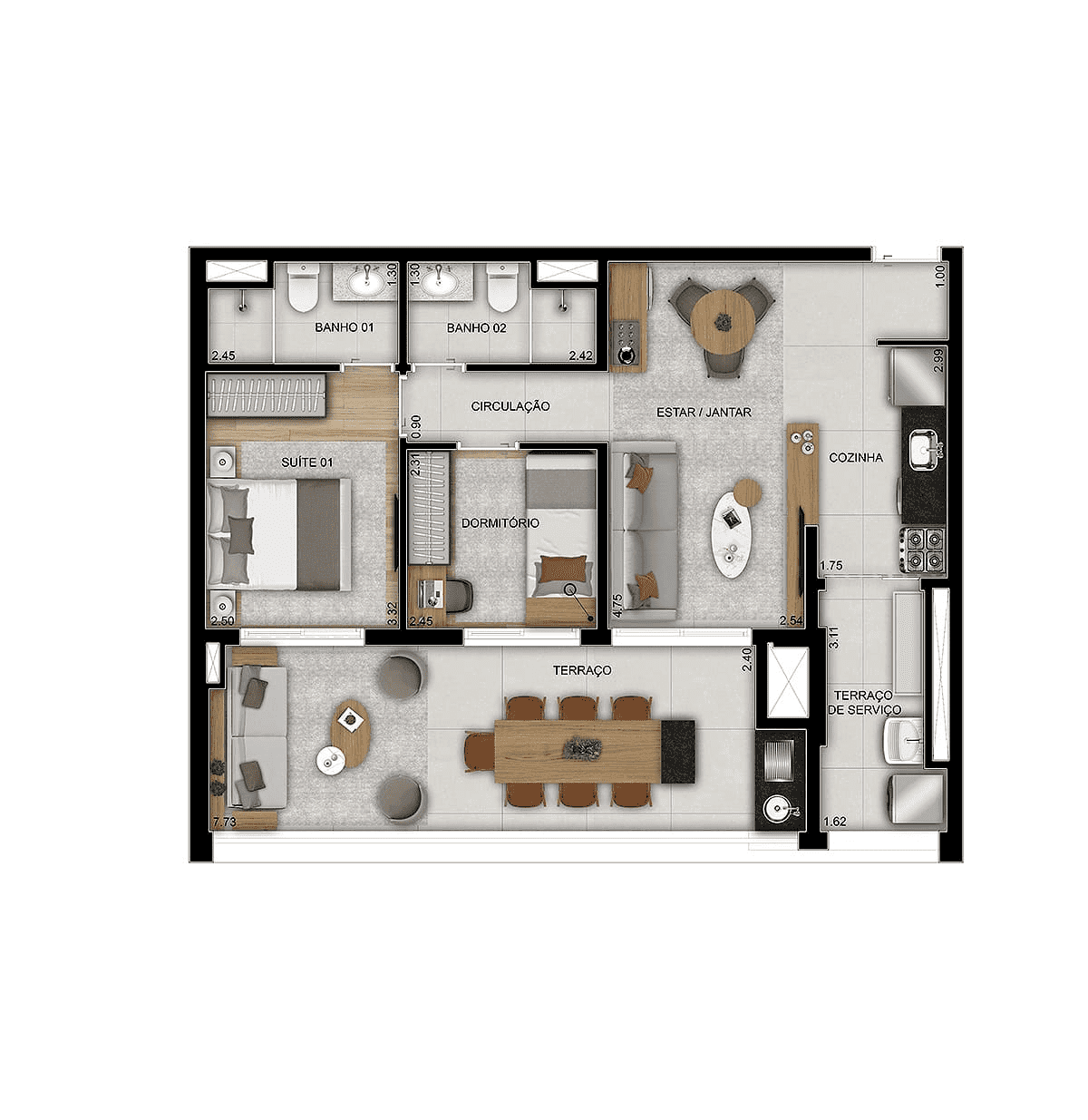 Planta 3 — Parque Diálogo Padre Adelino Home