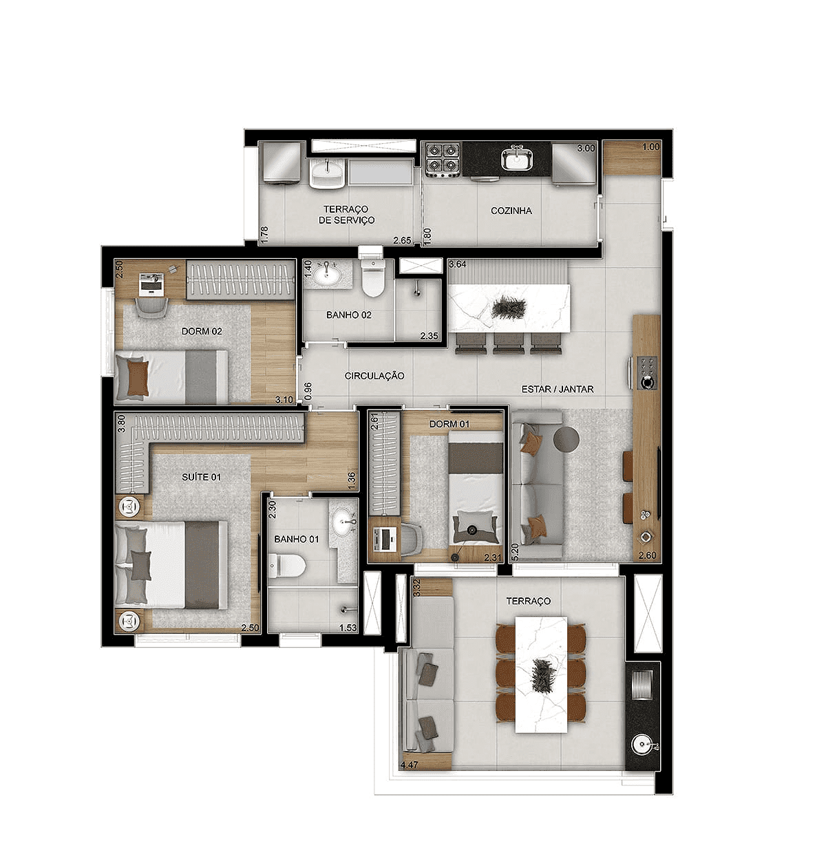 Planta 4 — Parque Diálogo Padre Adelino Home