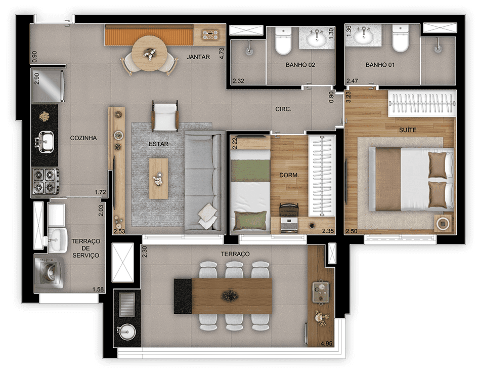 Planta 5 — Varanda Vila Ema