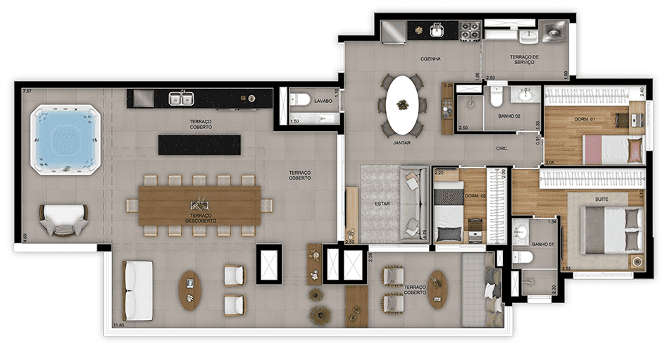 Planta 6 — Varanda Vila Ema