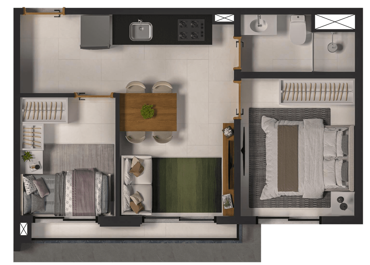 Planta 3 — Flamboyant 294 - Residencial