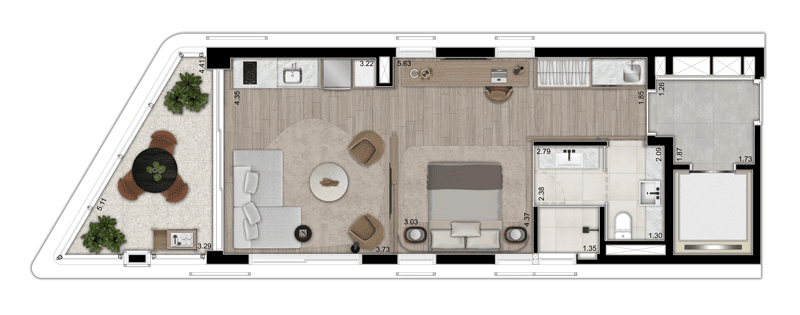 Planta 2 — NOON Small Luxury Apartments - Alto de Pinheiros
