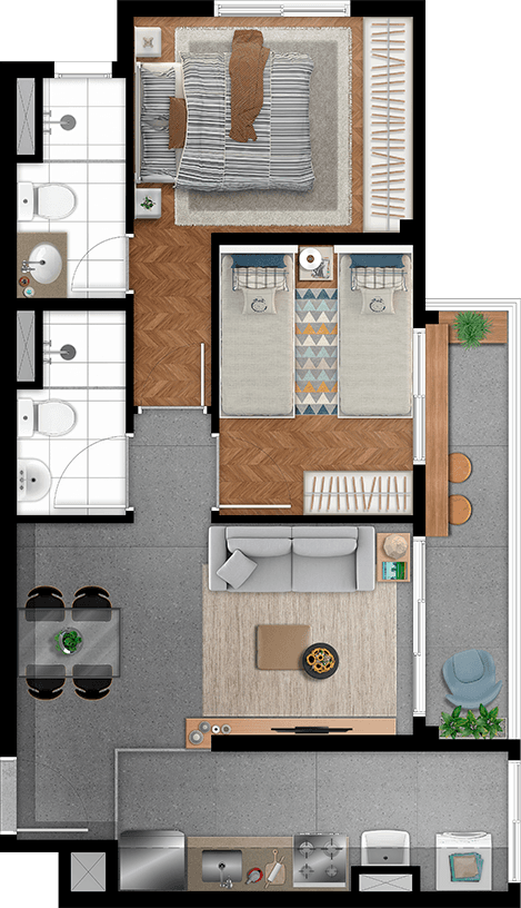Planta 3 — Supreme Jardim São Paulo - Residencial