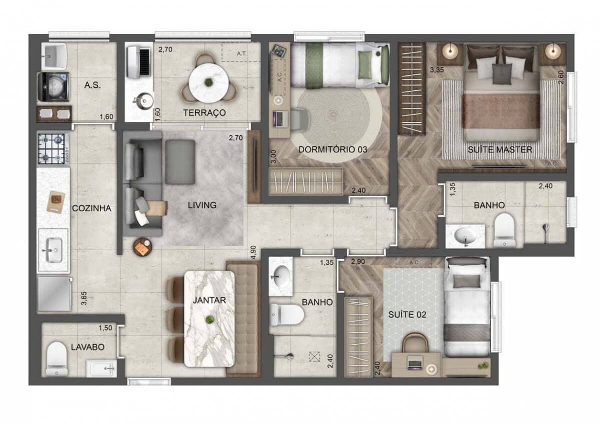 Planta 5 — Blue Home Resort Jockey - Residencial