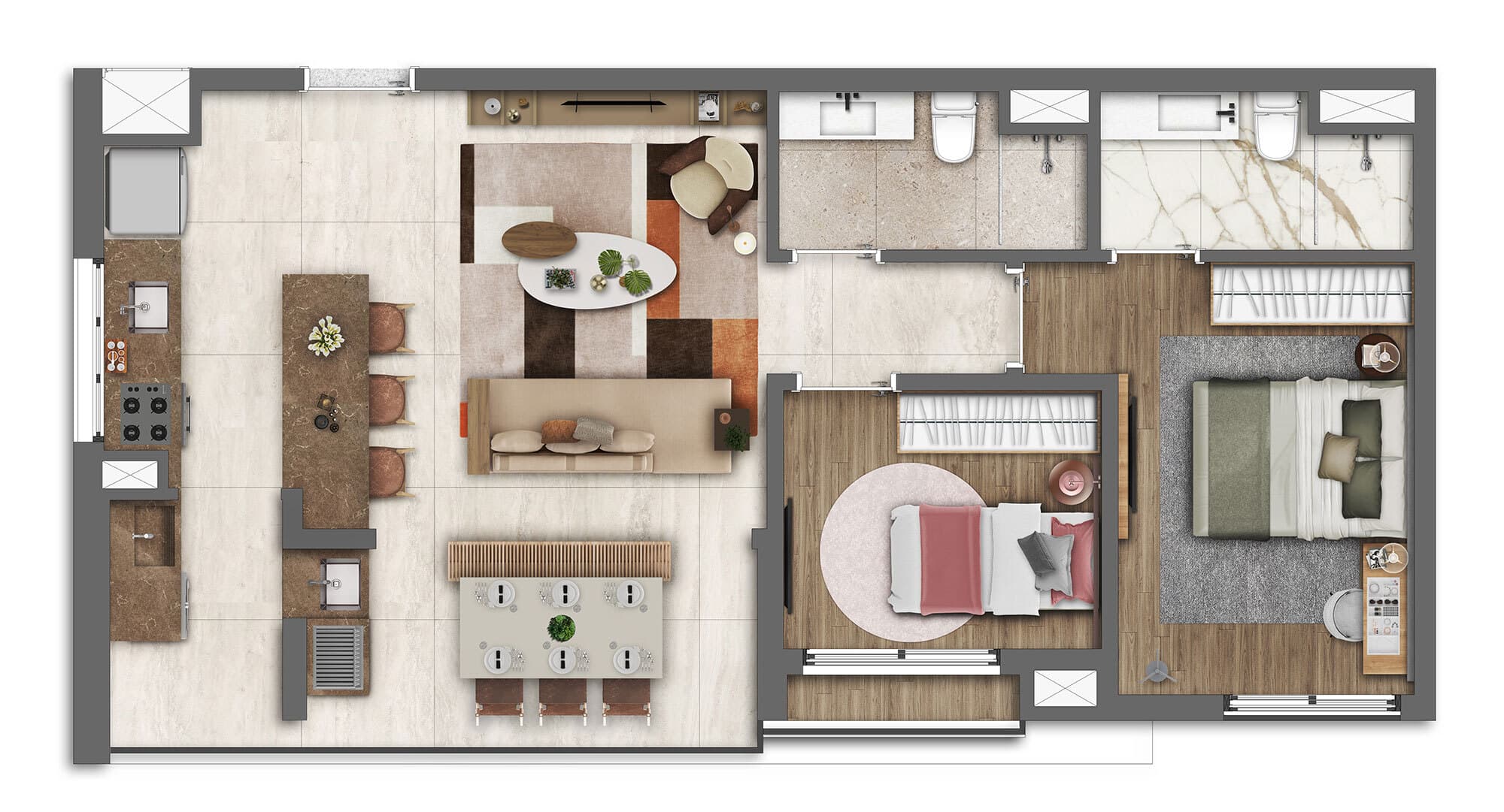 Planta 4 — Brooklin Noventa Living - Residencial