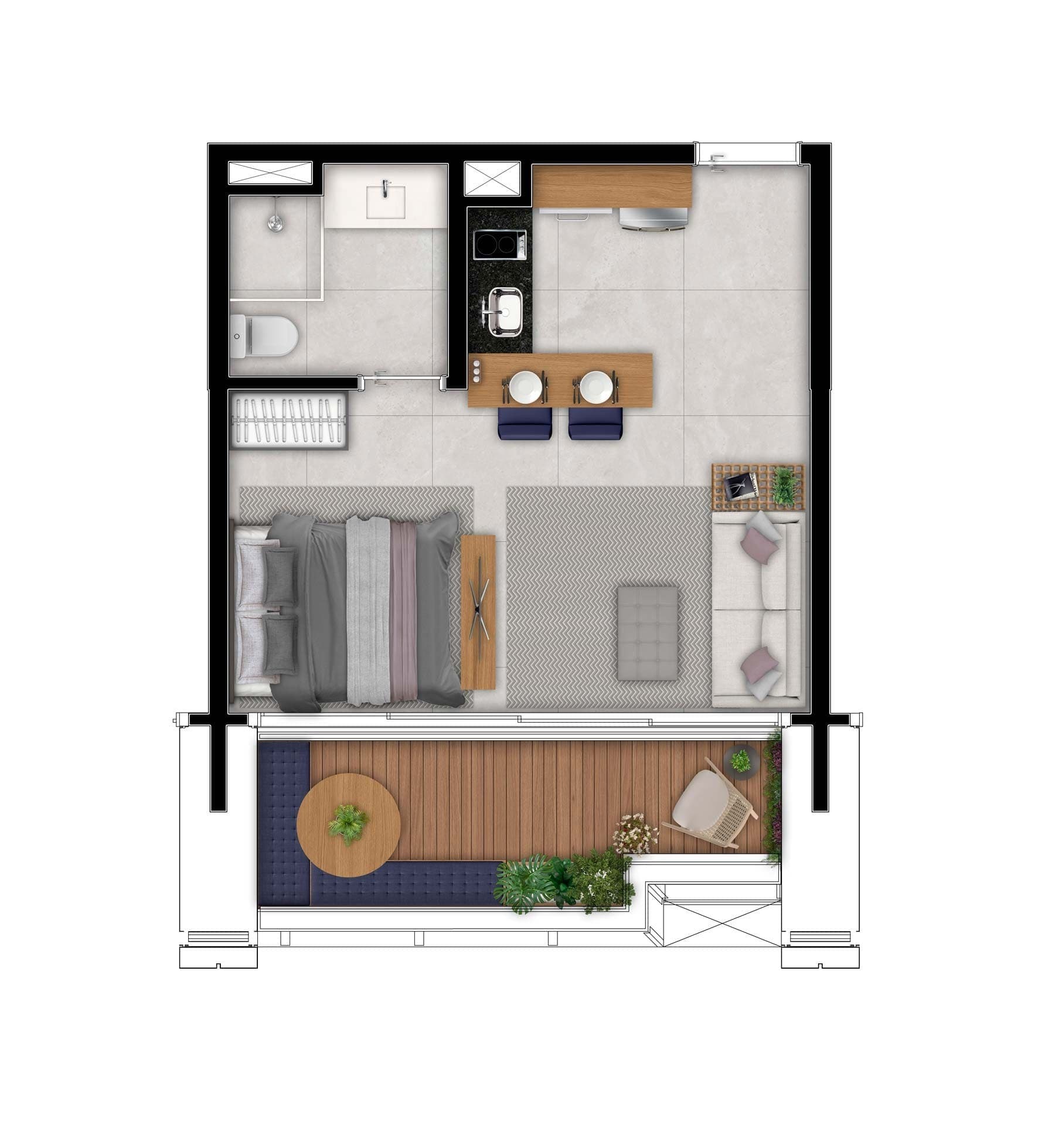 Planta 2 — JK Square Residence