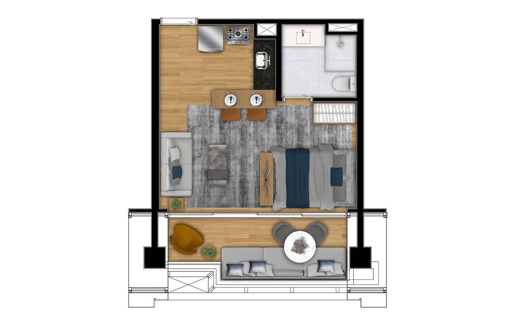 Planta 3 — JK Square Residence