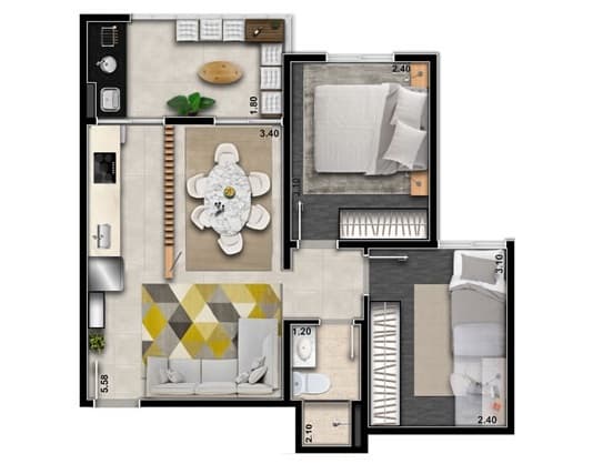 Planta 5 — Station Park Vila Ema - Residencial