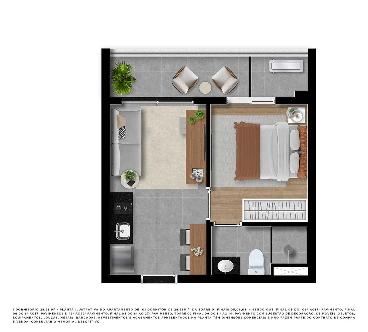 Planta 1 — Elements Higienópolis - Residencial
