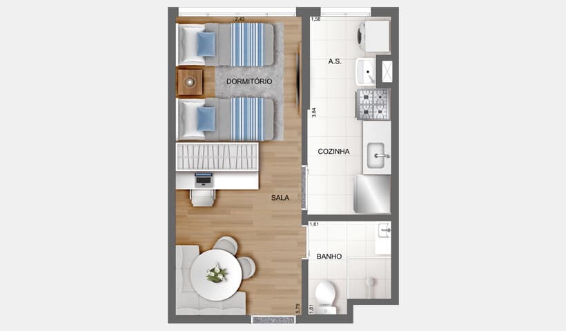 Planta 3 — Fit Casa Brás