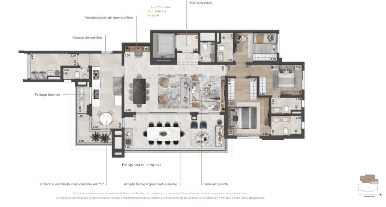 Planta 3 — Oscar Freire 1560 - Residencial