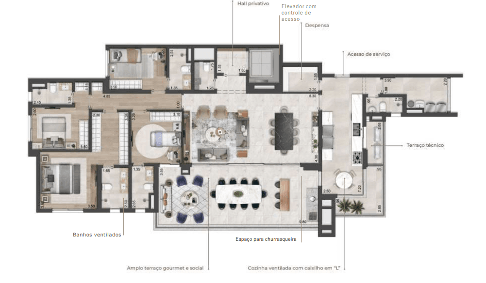 Planta 4 — Oscar Freire 1560 - Residencial