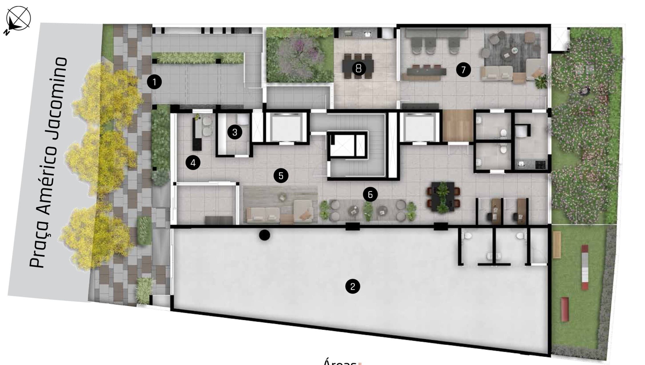 Planta 1 — THINK Home Vila Madalena - Residencial