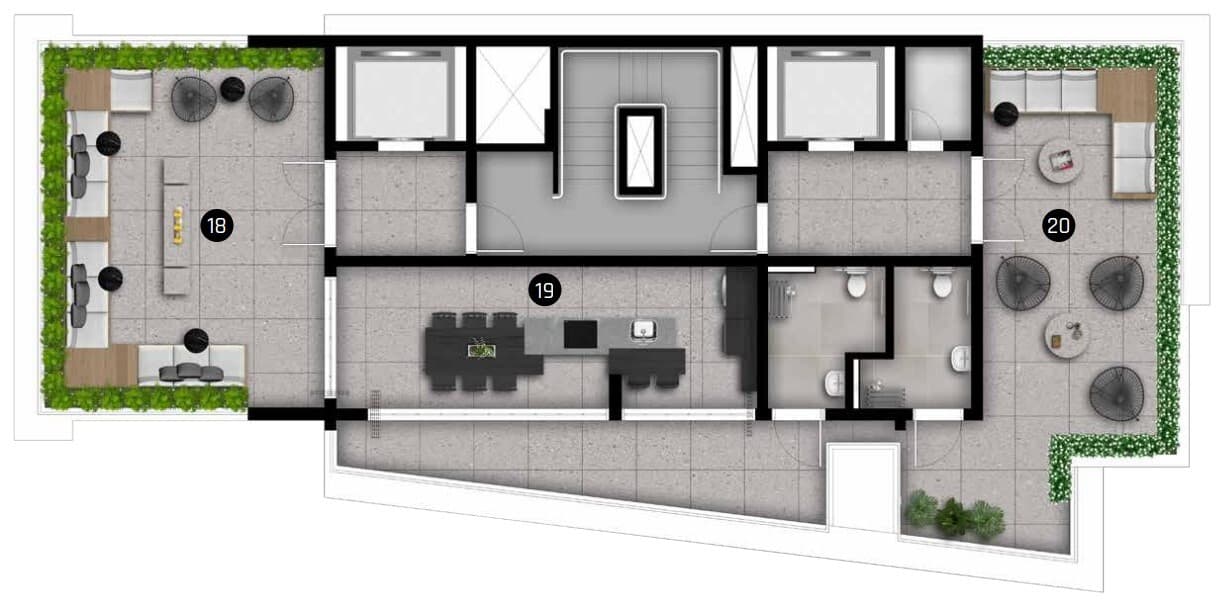 Planta 3 — THINK Home Vila Madalena - Residencial