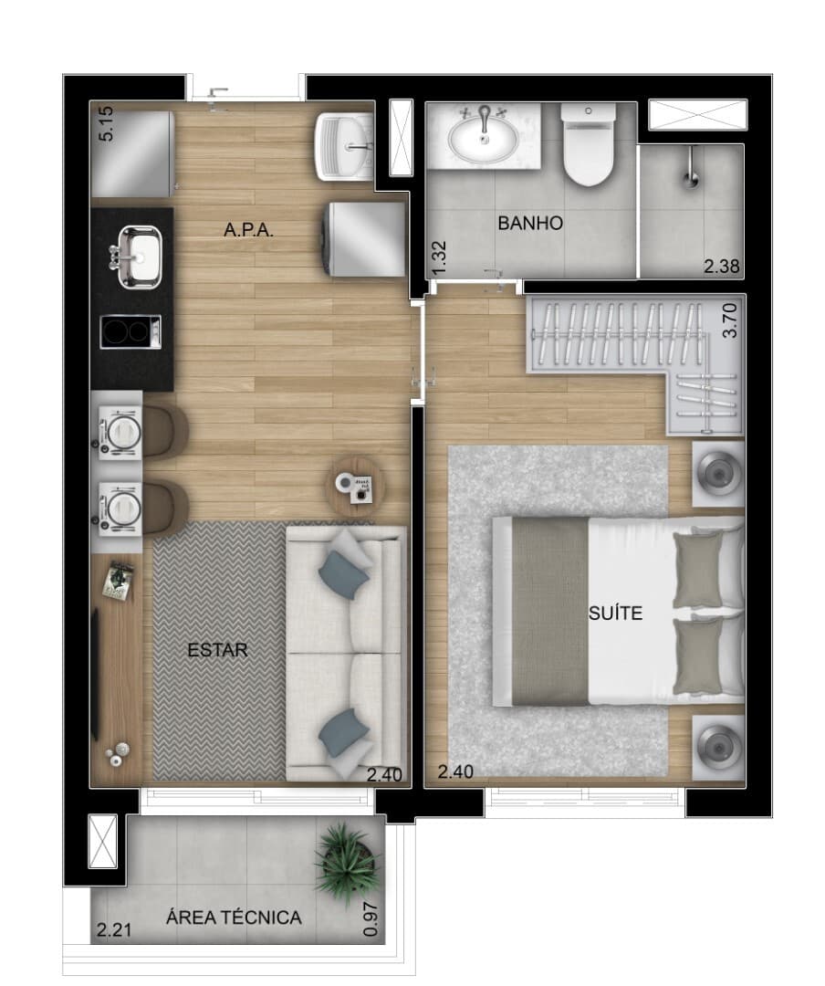 Planta 3 — Home Resort Astorga Smart - Residencial