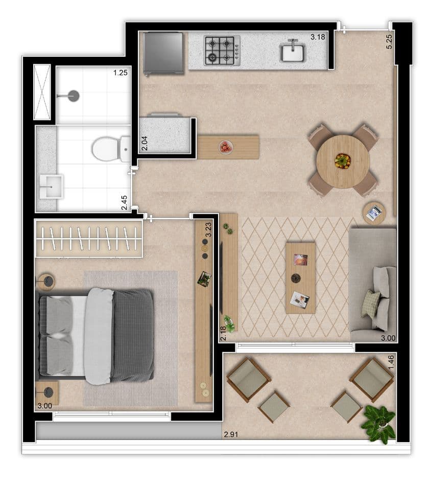 Planta 3 — Indi 70 - Residencial