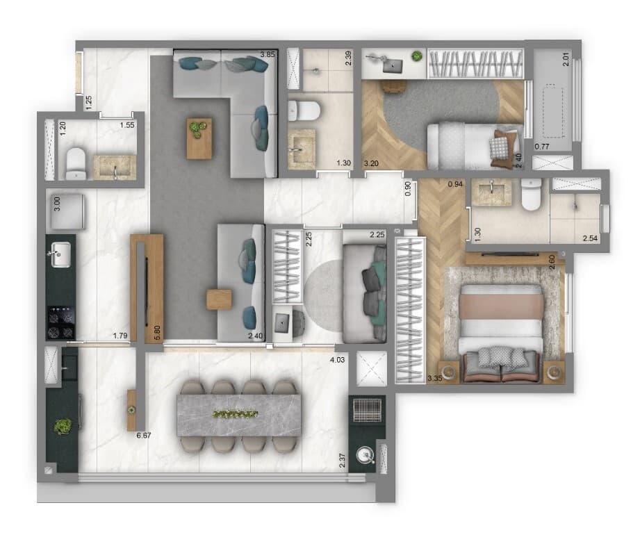 Planta 4 — Living Unique Saúde