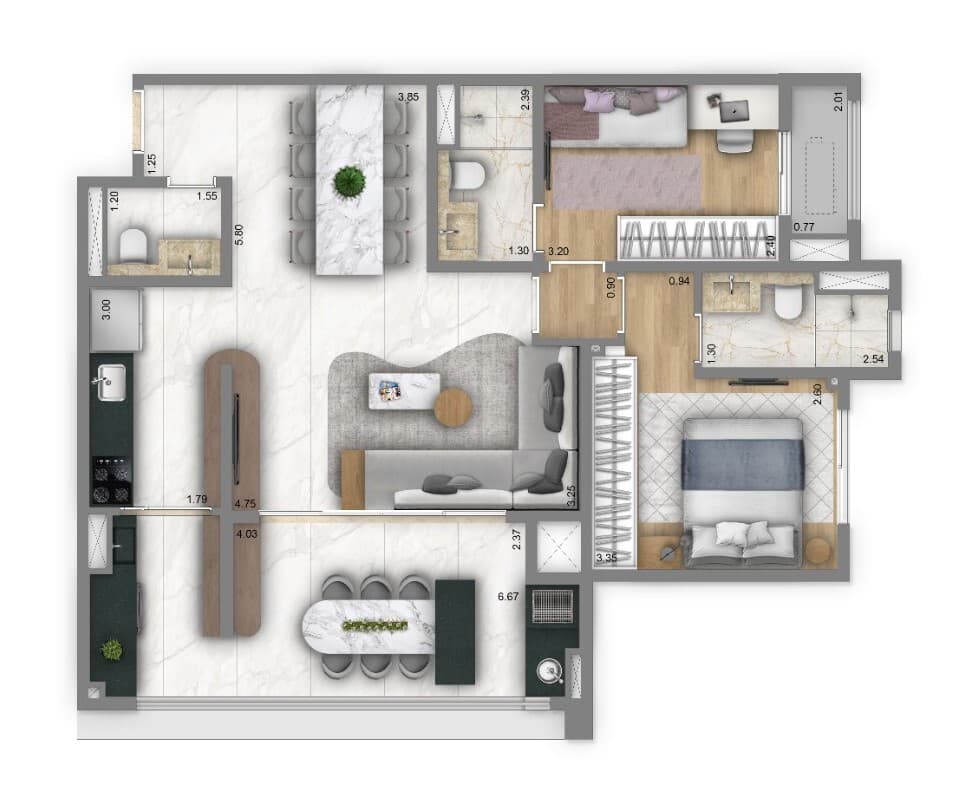 Planta 5 — Living Unique Saúde