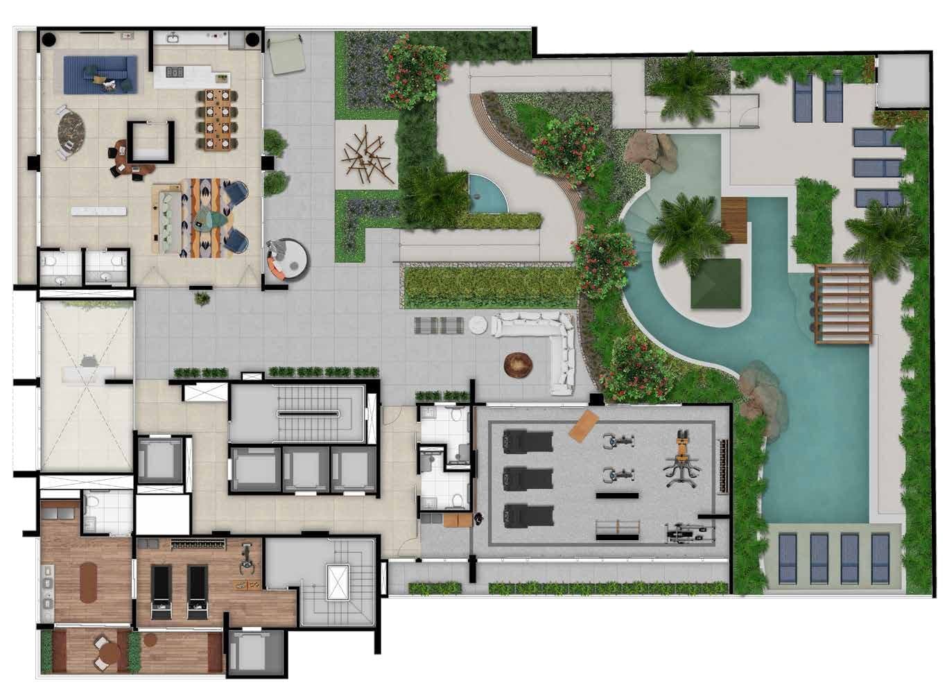 Planta 1 — Greenview Brooklin - Residencial