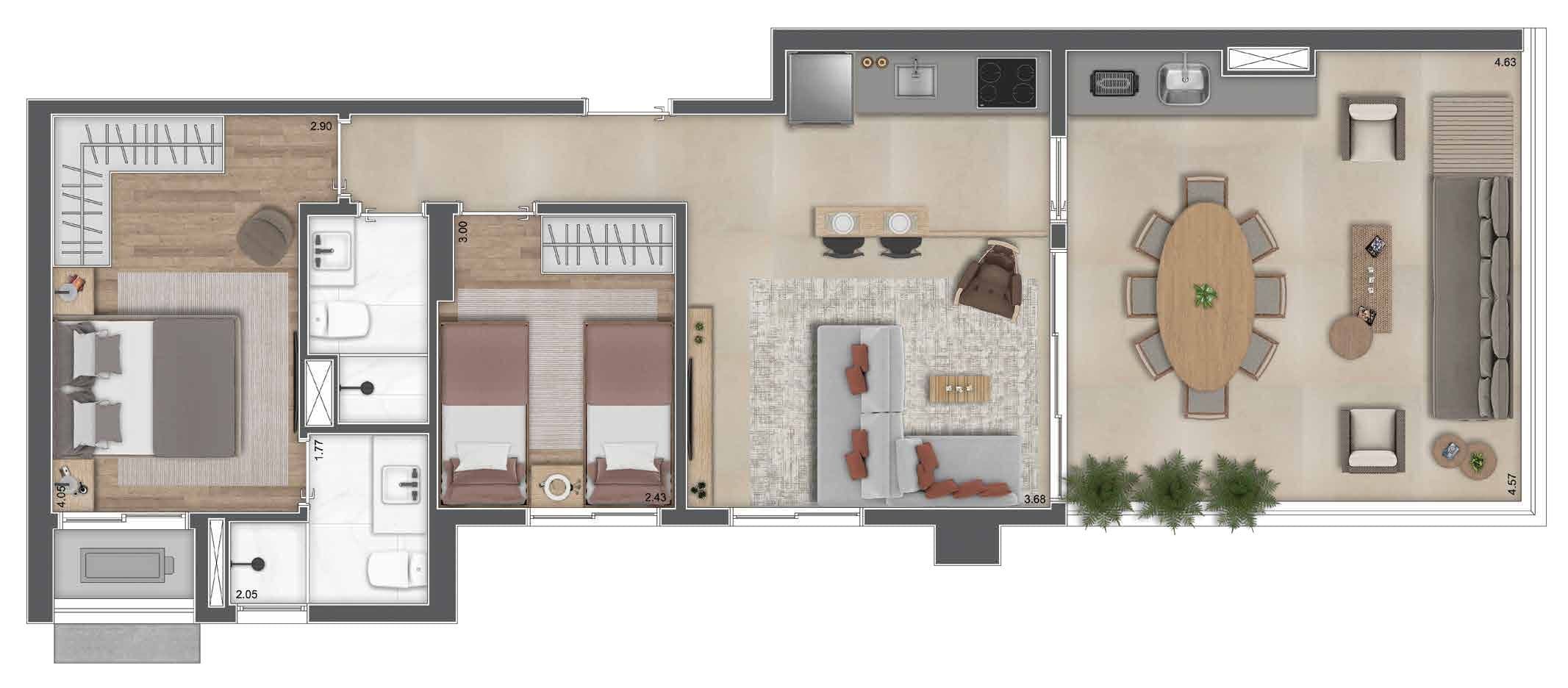 Planta 4 — Greenview Brooklin - Residencial