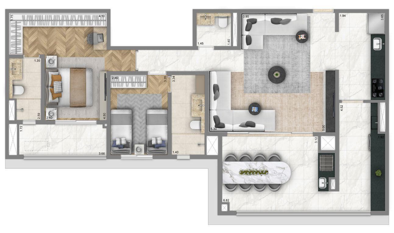 Planta 4 — Living Wellness Aclimação - Residencial