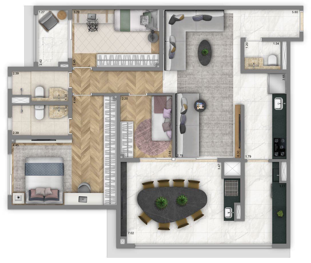 Planta 5 — Living Wellness Aclimação - Residencial
