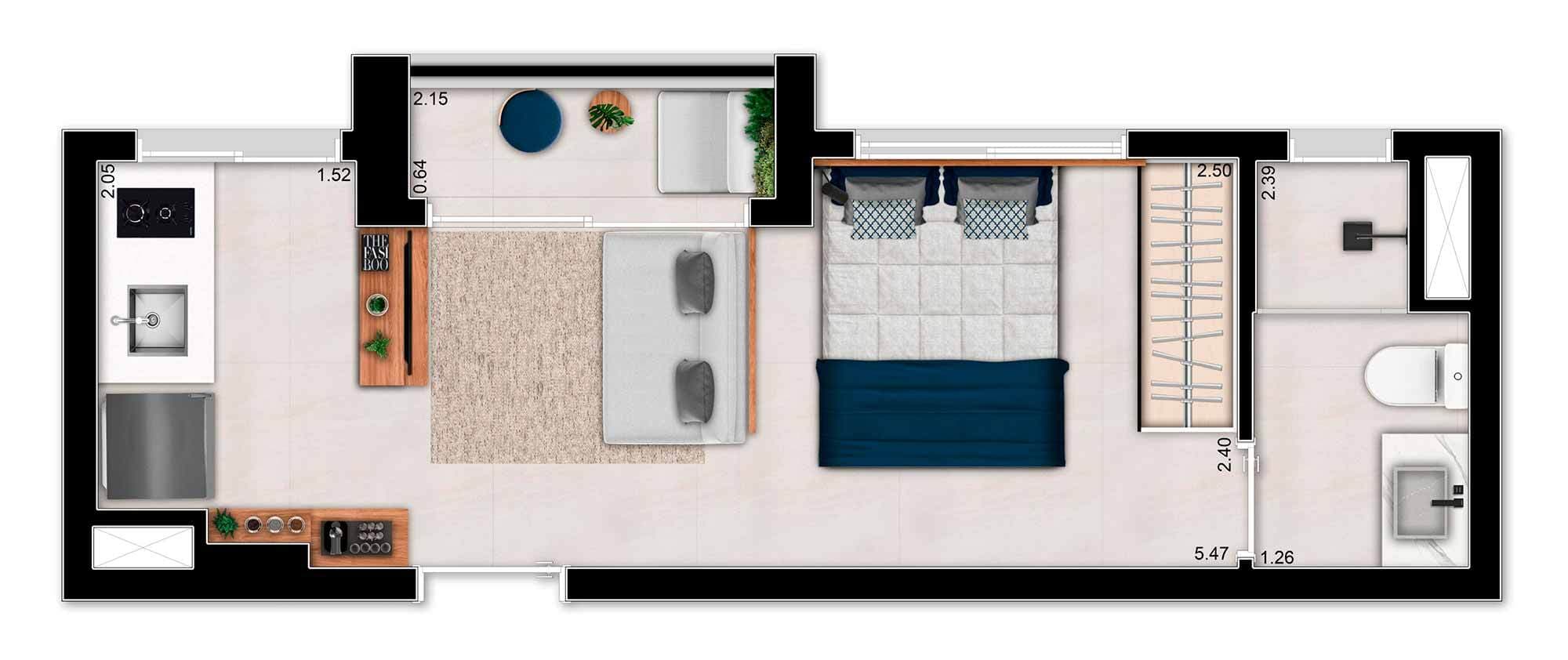 Planta 2 — Blend Santa Cecília - Residencial