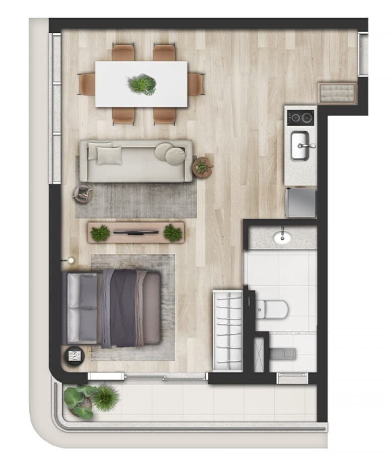 Planta 4 — Cidade Jockey Miami - Residencial