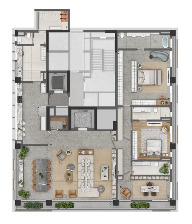 Planta 3 — AYYA Jardins - Residencial