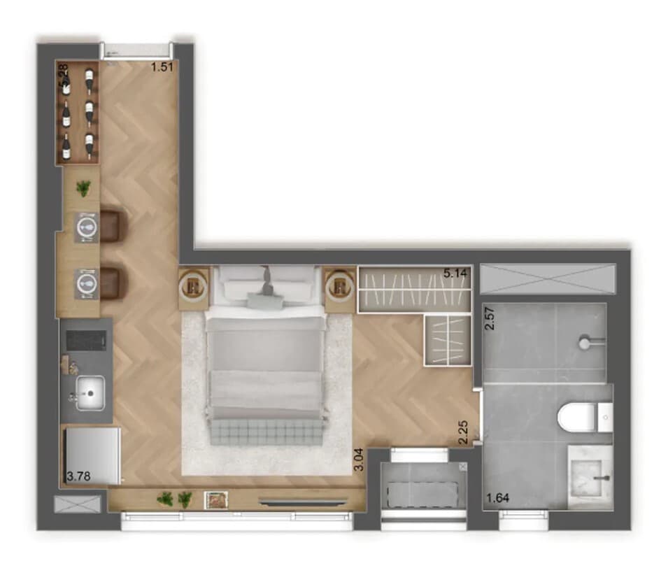 Planta 2 — Raízes Premium Butantã - Residencial