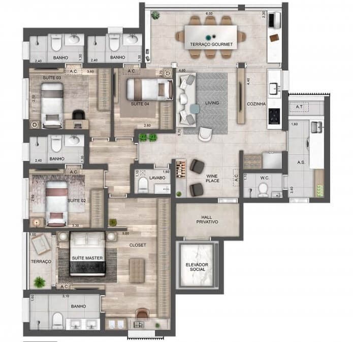 Planta 5 — Lamp Perdizes - Residencial